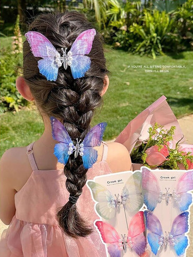 انبری پروانه حریر بزرگ صورتی