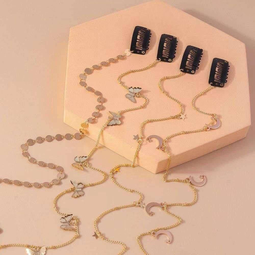 پک ریسه مو چهارتایی طلایی