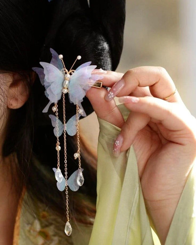 انبری پروانه حریر سه آویز (تکی)