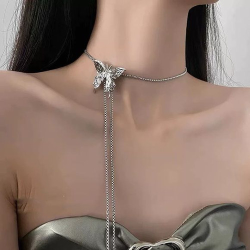 گردنبند پروانه نقره ای چندکاره 🦋